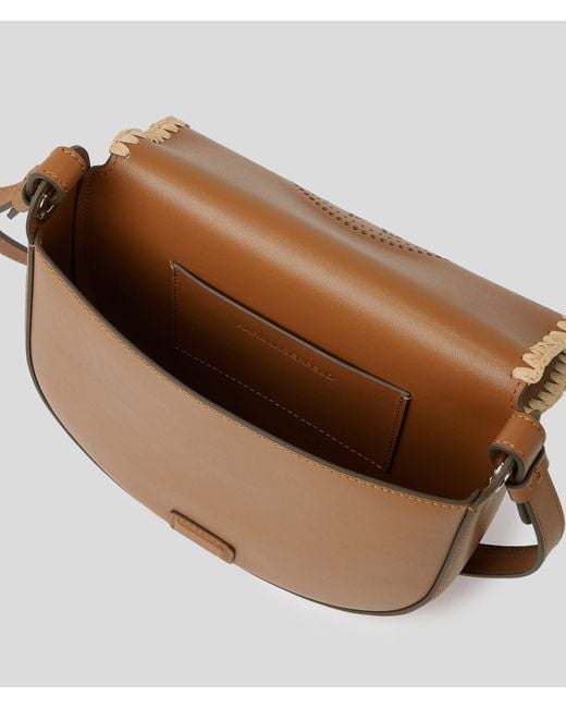 Karl Lagerfeld Brown K/Circle Crossbody Bag