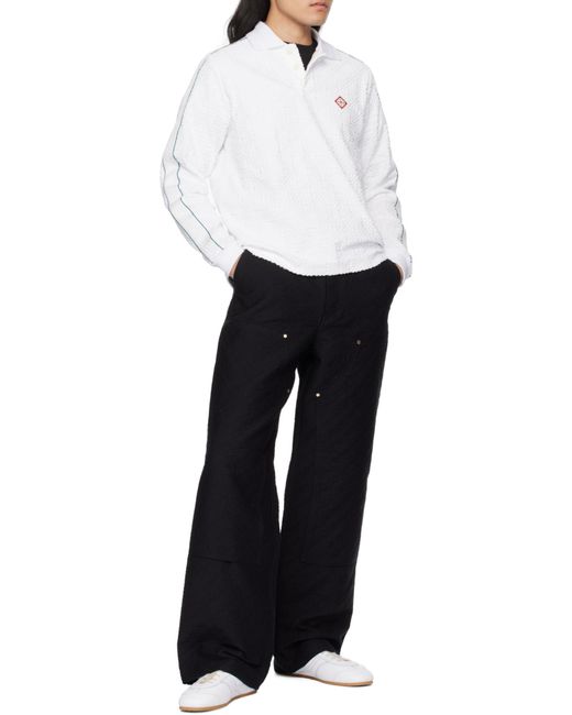 Casablanca Black Jacquard Cargo Trousers for men