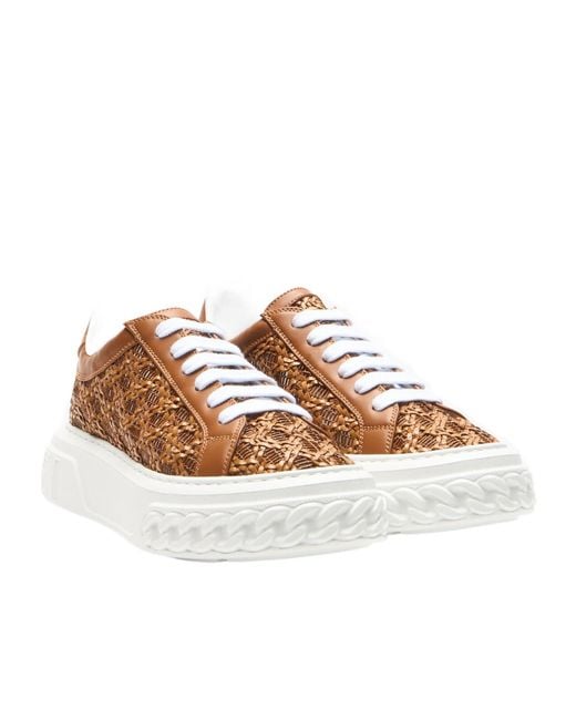 Casadei Brown Off Road Cicladi Mesh Low-Top Sneakers