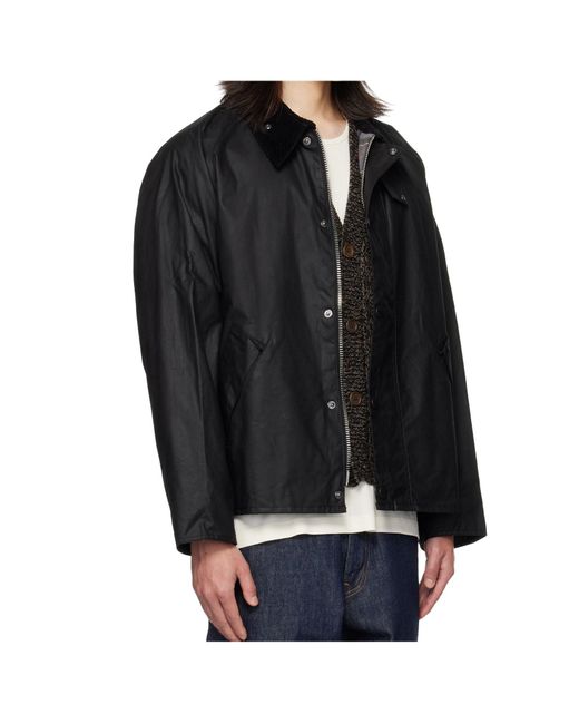 Barbour Black Os Transport Jacket for men