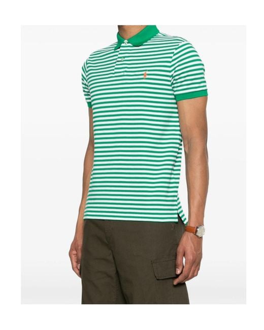 Polo Ralph Lauren Green Logo-Embroidered Polo Shirt for men