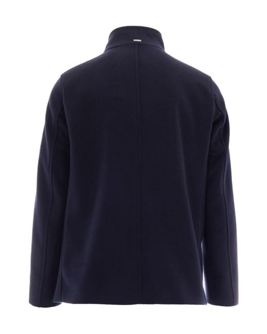 Herno Blue Double Breasted Jacket for men