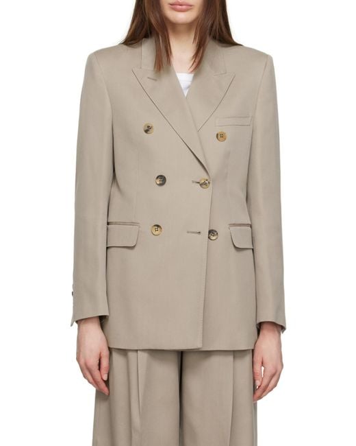 Golden Goose Deluxe Brand Gray Double-Breasted Blazer