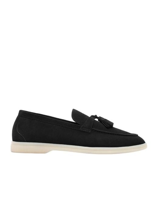 Scarosso Black Leandra Tassel-Detailed Loafers