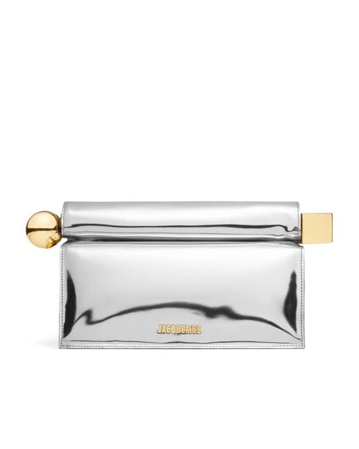 Jacquemus White The Rond Carré Clutch Bag