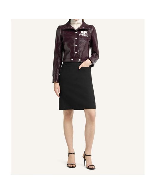 Courreges Brown Courrèges Vinyl Collared Button-Up Jacket