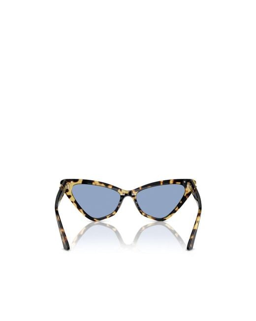 Jimmy Choo Blue Eyewear Triangle Frame Sunglasses Ff Image