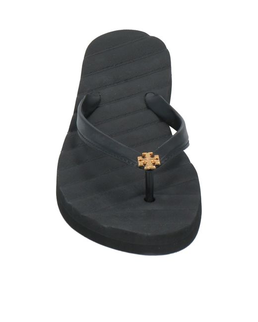 Tory Burch Black Plain Colour Flip Flops