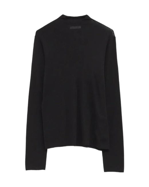 The Row Black Long-Sleeve Top