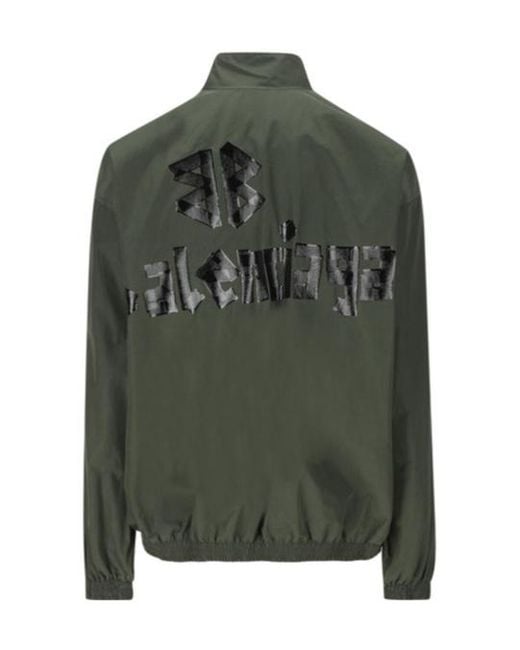Balenciaga Green Tape Logo High-Neck Jacket for men