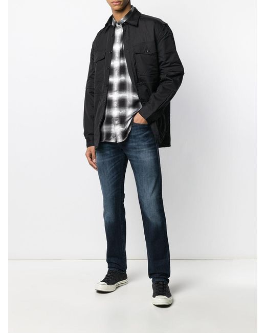 DIESEL Blue Straight-Leg Five-Pocket Jeans for men