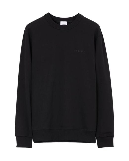 Burberry Black Check Ekd Crewneck Sweatshirt for men
