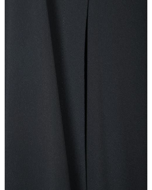 FEDERICA TOSI Black V-Neck Tie-Cuff Blouse
