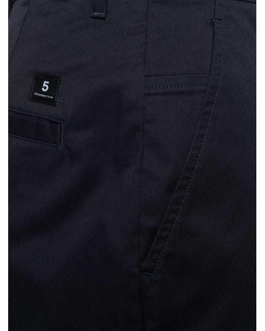 Department 5 Blue Logo-Patch Shorts for men