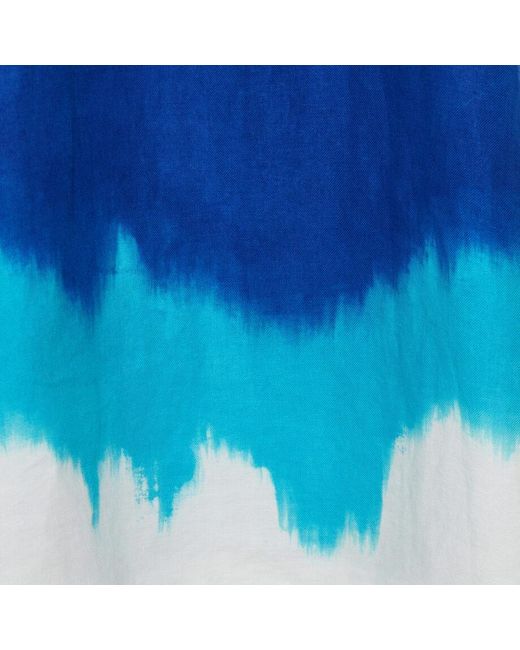 Gabriela Hearst Blue Alessia Strapless Dip-Dye Maxi Dress
