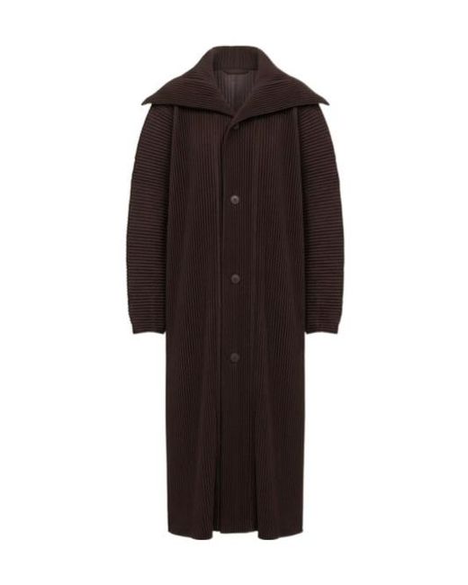 Homme Plissé Issey Miyake Red Monthly Colors January Plissé-Effect Coat for men
