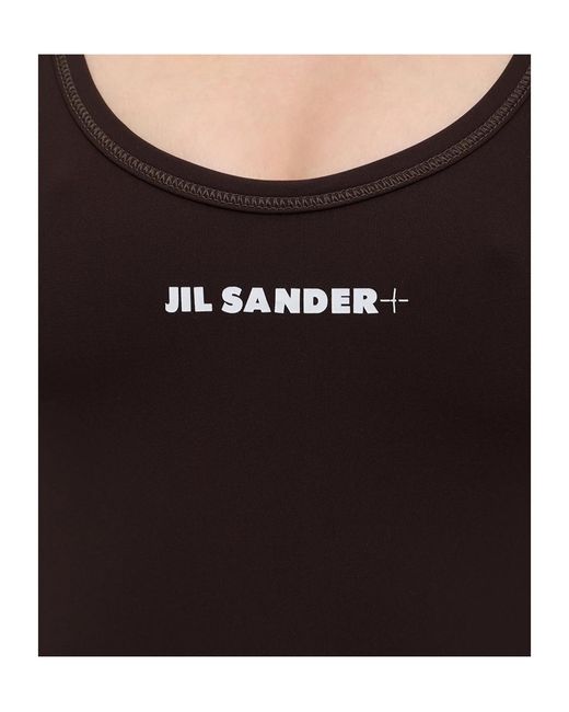 Jil Sander Brown Backless One-Piece Swimsuit