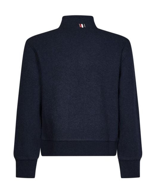 Thom Browne Blue Zip-Up Long-Sleeved Jacket for men