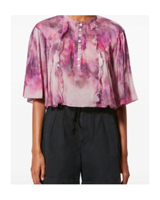 Isabel Marant Pink Isabel Marant Étoile Button Detailed Layered Top