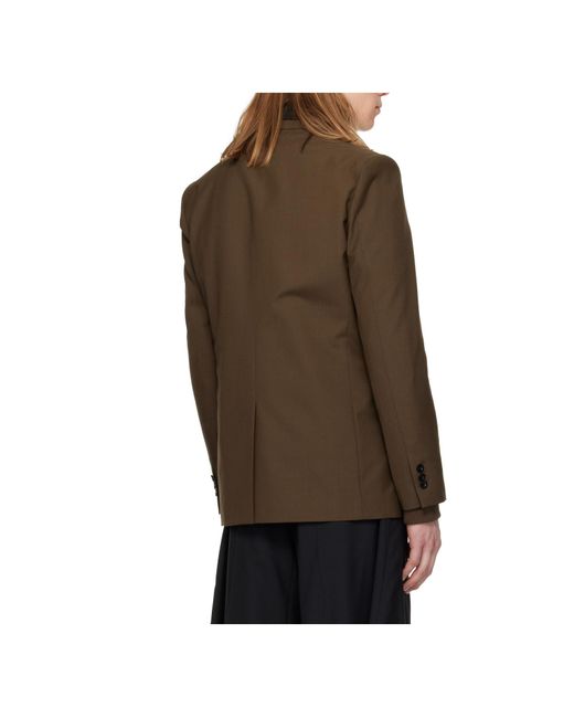 Sacai Brown Wool Blend Suit Jacket for men