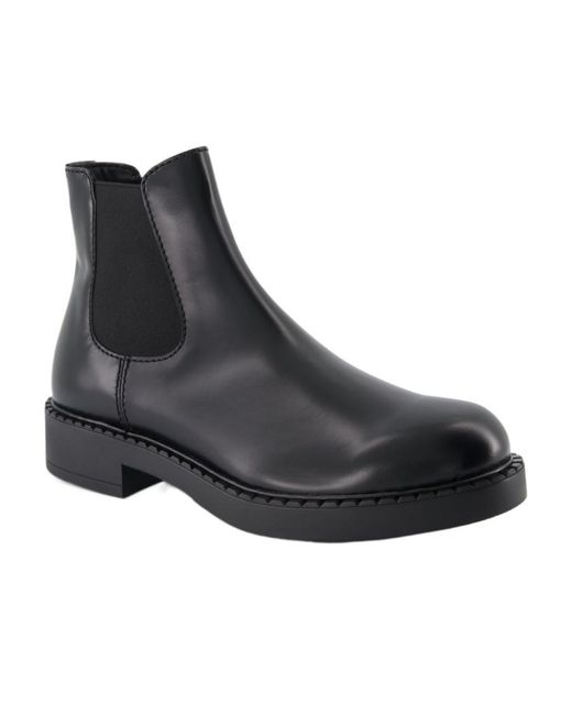Prada Black Round Head Boots for men