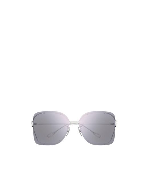 Gucci White Eyewear Oversized Square Sunglasses