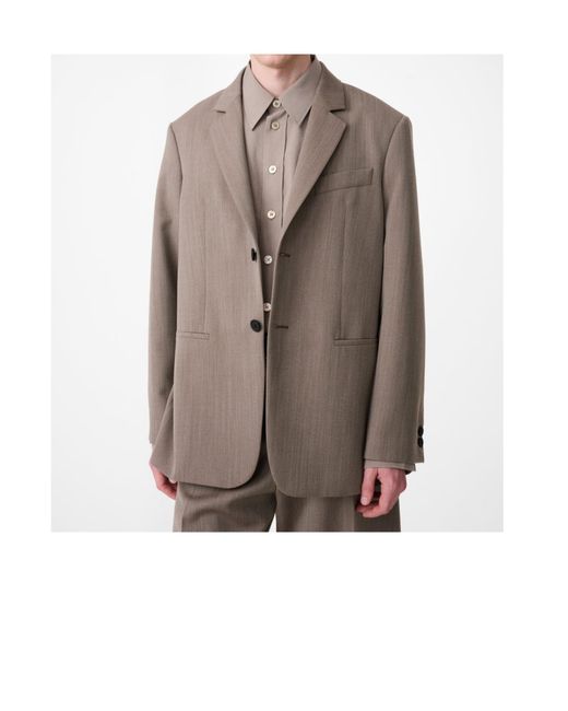 Studio Nicholson Brown Single-Breasted Blazer for men
