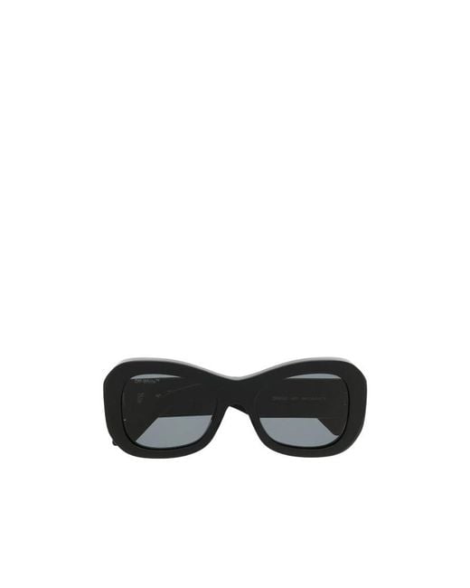 Off-White c/o Virgil Abloh Black Oval-Frame Sunglasses for men