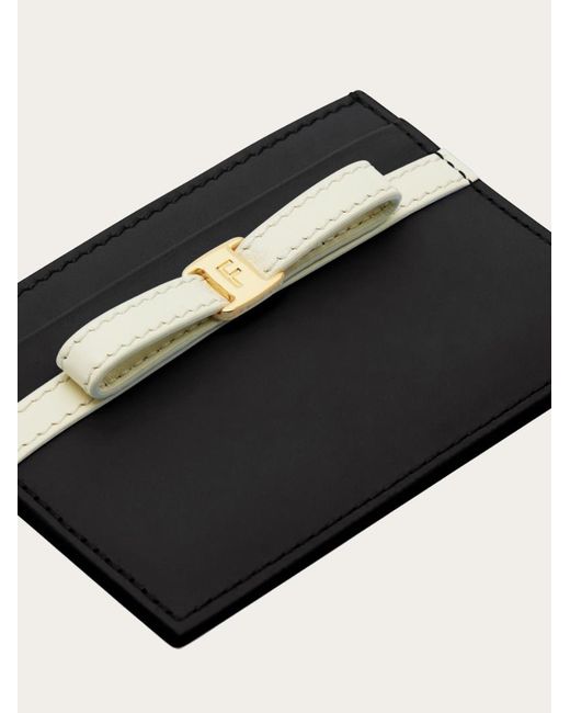 Ferragamo Black Ferragamo Logo Printed Card Holder