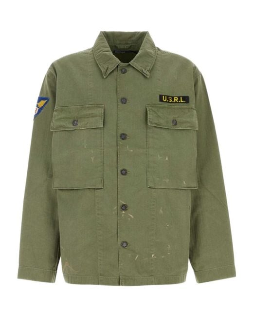 Polo Ralph Lauren Green Utility Patch Pocket Shirt for men