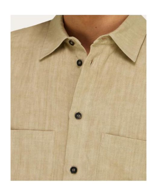 Ferragamo Natural Ferragamo Drop Shoulder Shirt for men
