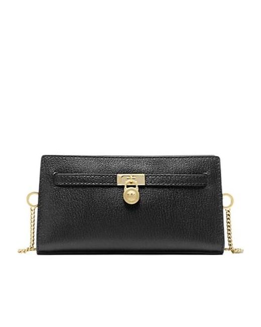 MICHAEL Michael Kors Black Hamilton Moderne Extra-Small Signature Logo Convertible Crossbody Bag