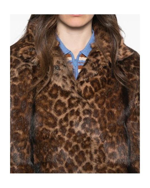 Salvatore Santoro Brown Long-Sleeve Leopard Print Jacket