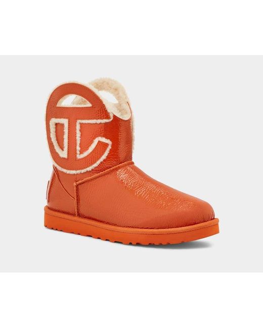 Ugg Orange X Telfar Logo Mini Crinkle Boots for men