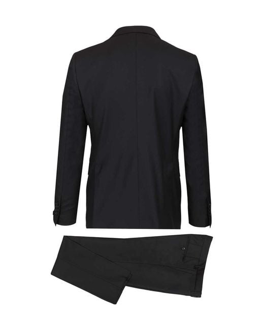 Tagliatore Black Single Breasted Two-Piece Suit for men