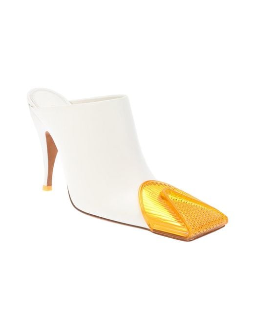 Off-White c/o Virgil Abloh Natural Squaretoe Heeled Mule