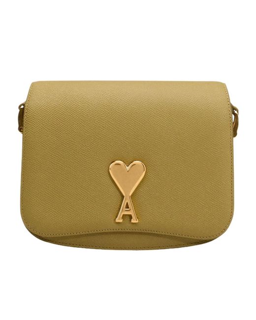 ショルダーバッグ・ポシェット Ami Paris Leather Shoulder Bag With Monogram Logo Ami Paris Monogram logo leather shoulder bag | The Fashion