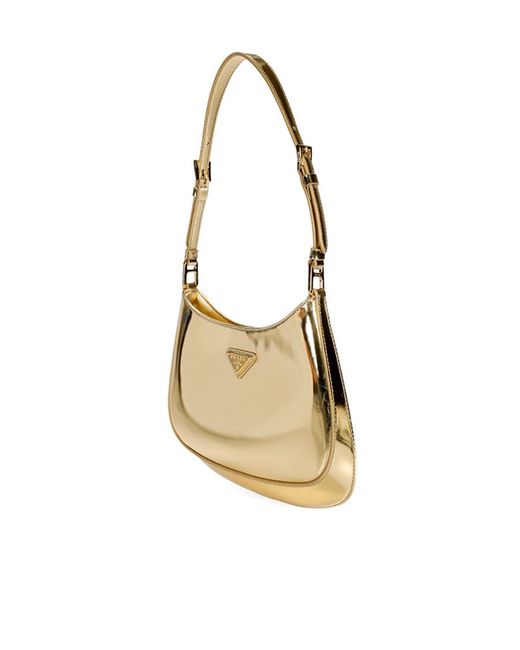 Prada Metallic Logo Shoulder Bag