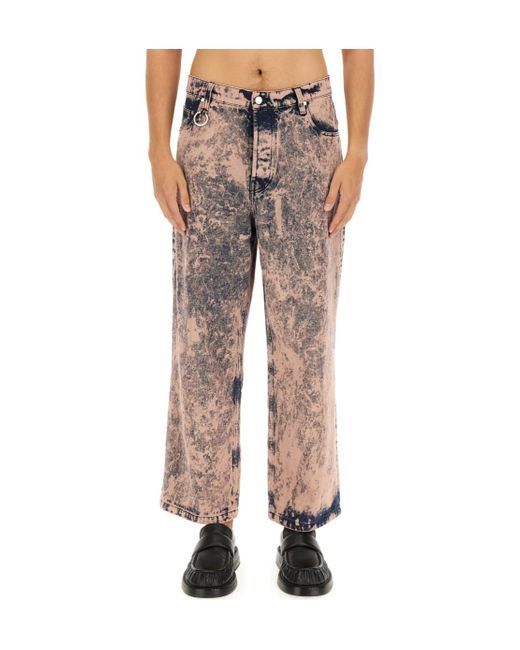 Etudes Studio Pink Études Studio District Overdyed Ring Embellished Jeans for men