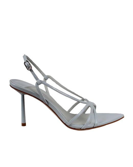 Le Silla White Eugenie Heeled Sandals