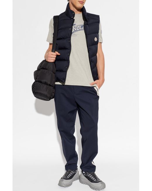 Moncler White Sketch Logo T-Shirt for men