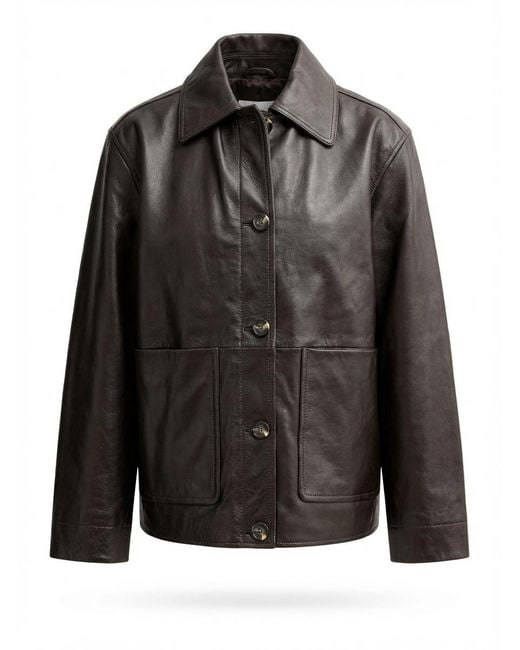 Rag & Bone Black Long-Sleeved Leather Jacket