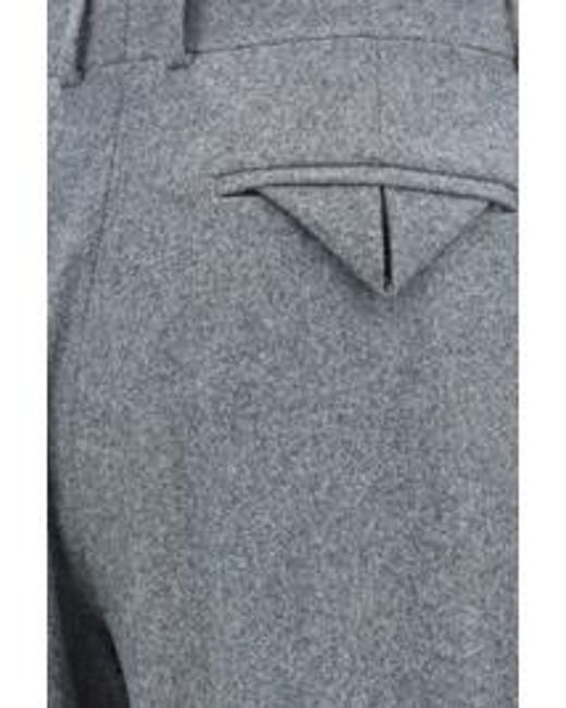 Bottega Veneta Gray High-Waisted Straight Leg Trousers for men