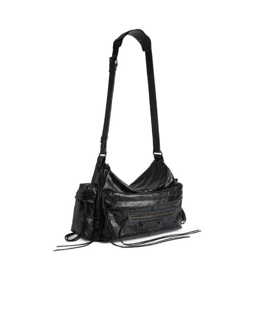 Balenciaga Black Le City Multipocket Shoulder Bag for men