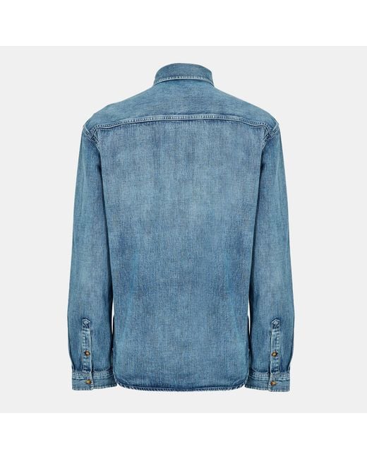 Saint Laurent Blue Saint Denim Shirt for men