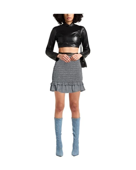 Isabel Marant Gray Denim Midi Skirt