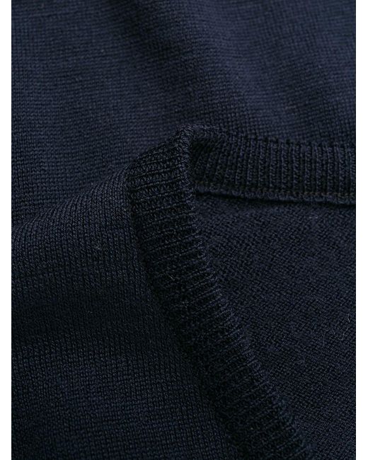 John Smedley Blue Blenheim V-Neck Knitwear for men