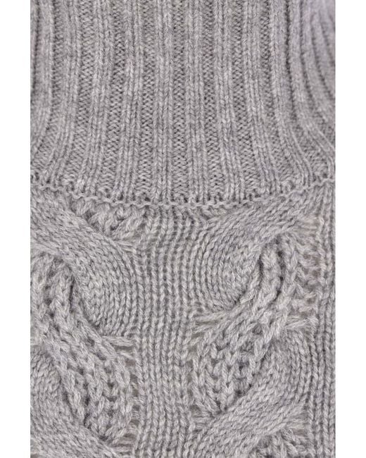 Max Mara Gray Long-Sleeved Sweater