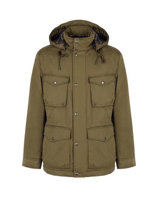 Woolrich Green High-Neck Padded Jacket for men
