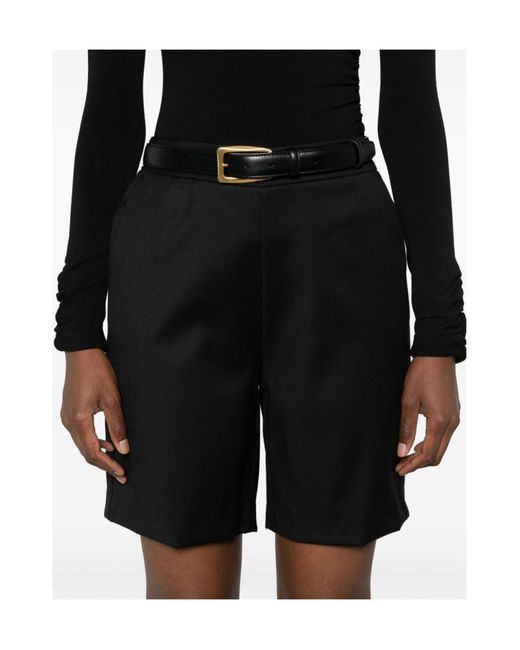 Ermanno Scervino Black High-Waisted Shorts